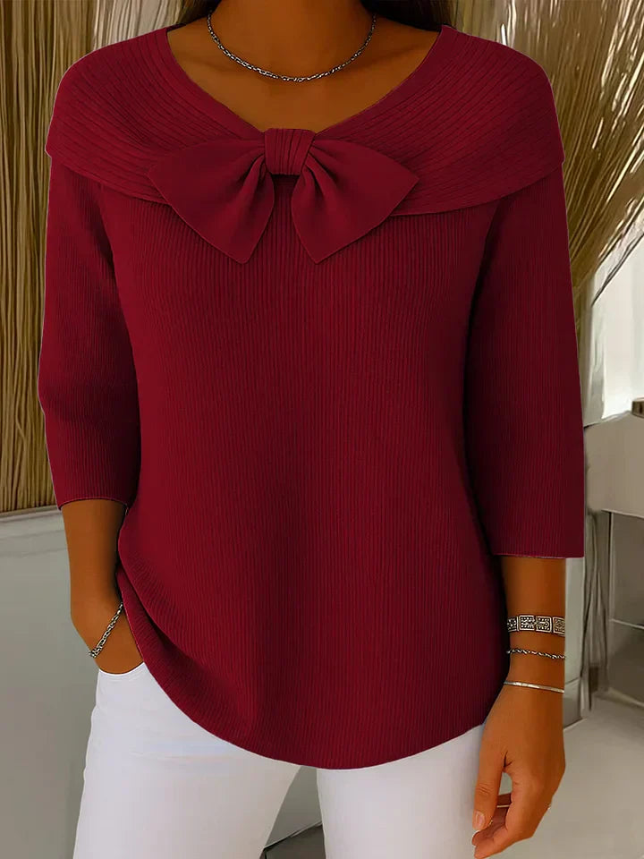 Aline | Soft & Elegant Sweater with Tie Detail