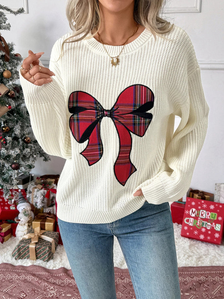 Holiday Bow Knit Sweater