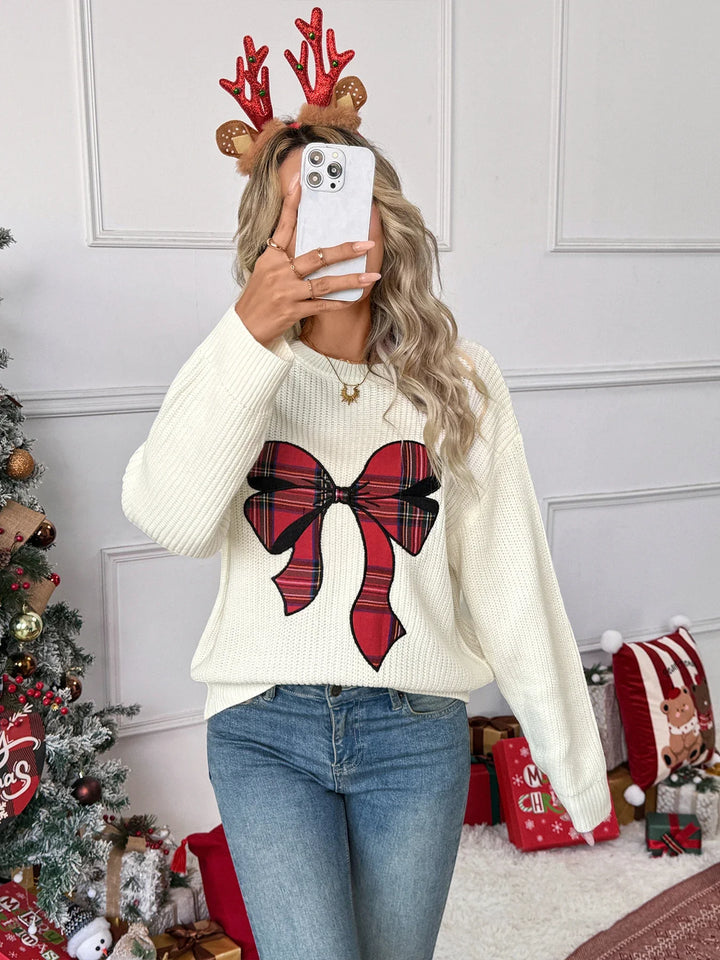 Holiday Bow Knit Sweater