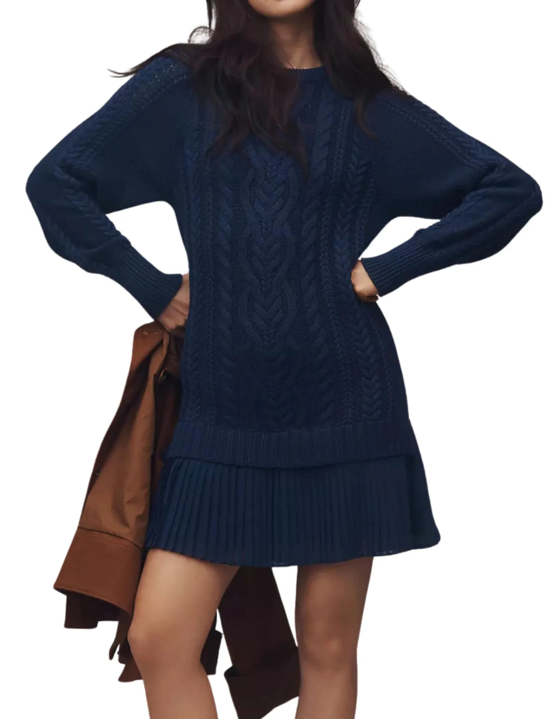 Elowen | Cable Knit Sweater Mini Dress