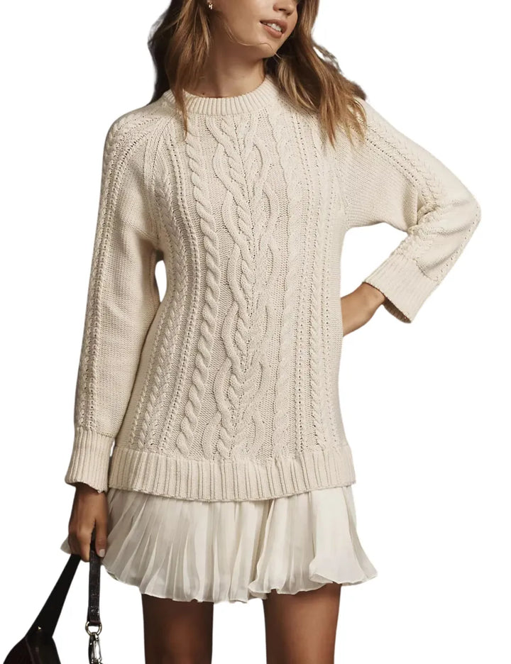 Elowen | Cable Knit Sweater Mini Dress