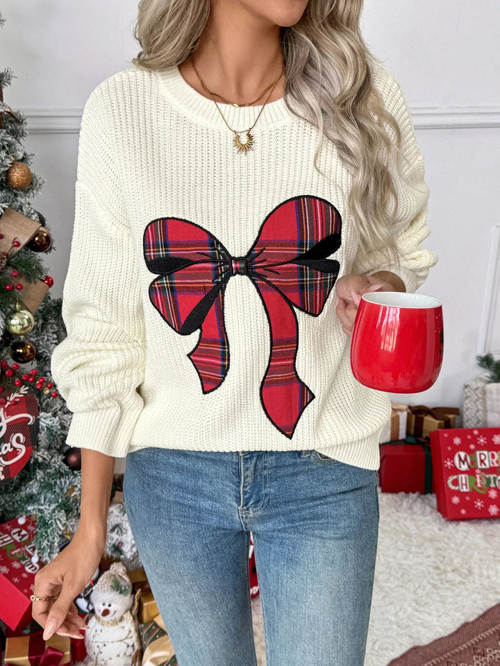 Holiday Bow Knit Sweater