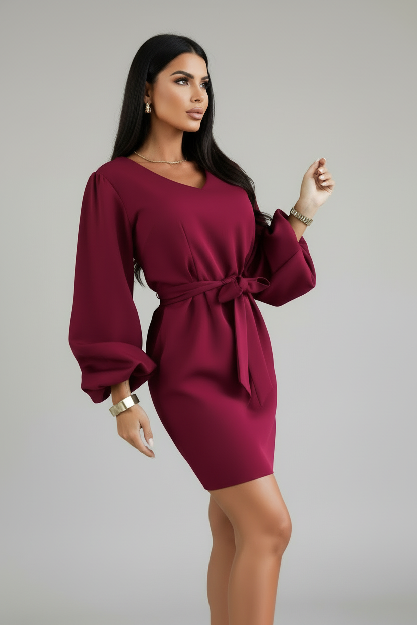 Mesoir - Elegant Casual Belted Dress