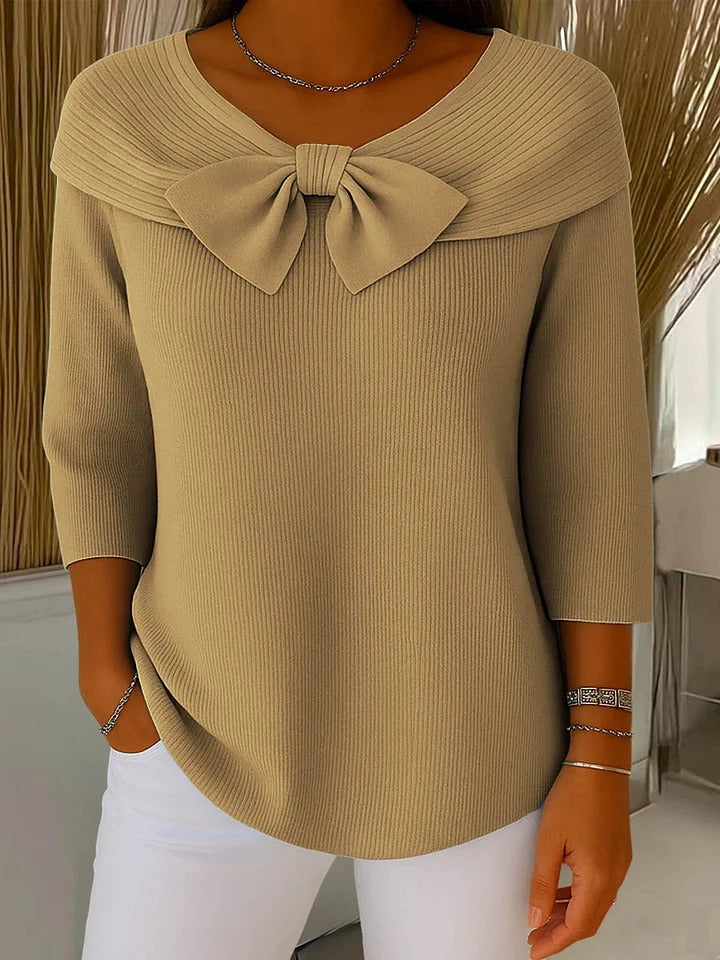 Aline | Soft & Elegant Sweater with Tie Detail