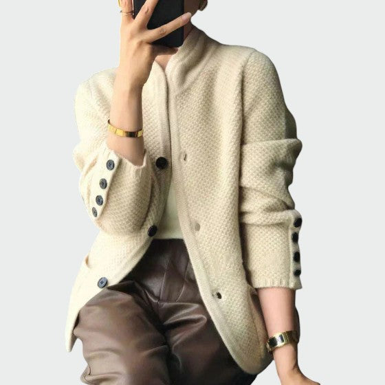 Liora - Elegant Cardigan With Buttons